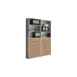 Aktenschrank Office Edition Grau/Eiche Dekor B: 168,8cm