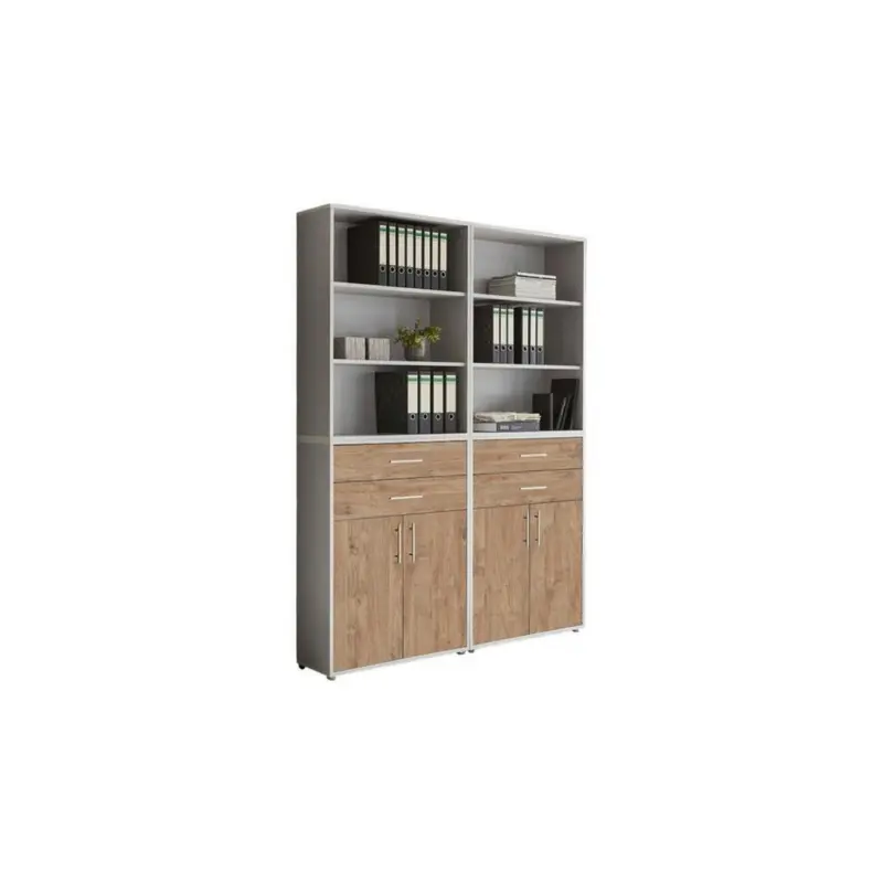 Aktenschrank Office Edition Grau/Eiche Dekor B: 168,8cm