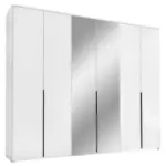 M&ouml;belix Dreht&uuml;renschrank mit Spiegel 270 cm Kevo, Wei&szlig;