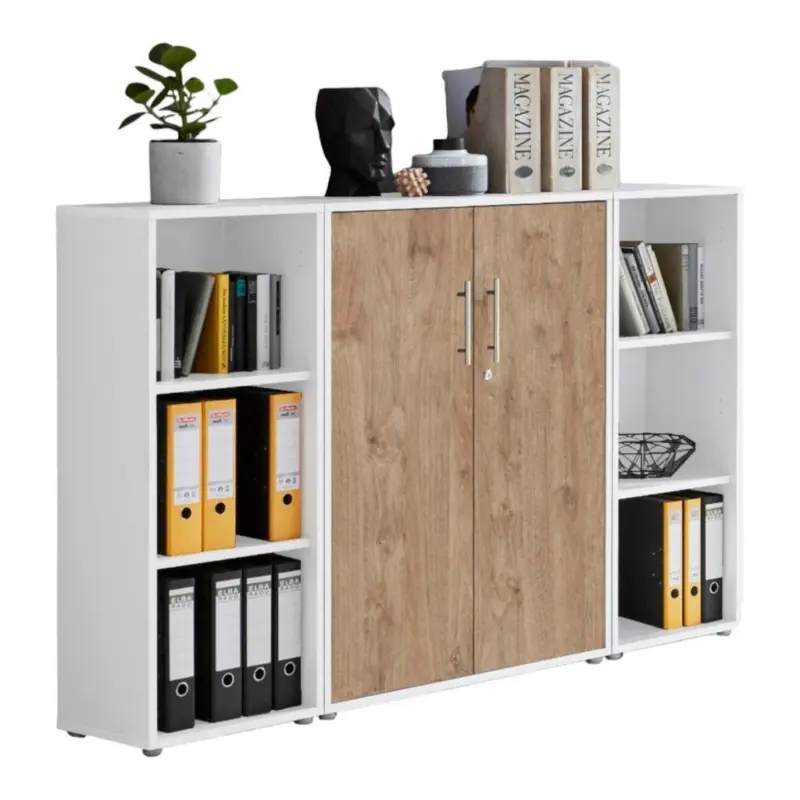 Office Edition B: 173 cm Eichefarben/Wei&szlig;