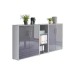 M&ouml;belix Office Edition B: 213 cm Grau/Anthrazit
