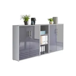 Office Edition B: 213 cm Grau/Anthrazit