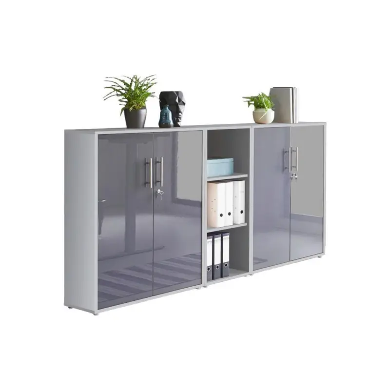 Office Edition B: 213 cm Grau/Anthrazit