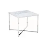 M&ouml;belix Couchtisch Wei&szlig;/Chromfarben B: 50 cm