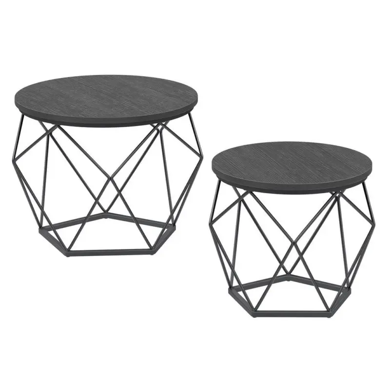 COUCHTISCHSET Schwarz B: 50 cm