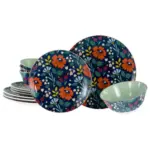 M&ouml;belix Speisetellerset 12--Teilig. Folklore Blau, Multicolor