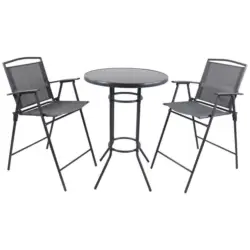 Gartenm&ouml;bel Set 3--Teilig. Garlos aus Metall/Kunststoff/Textil
