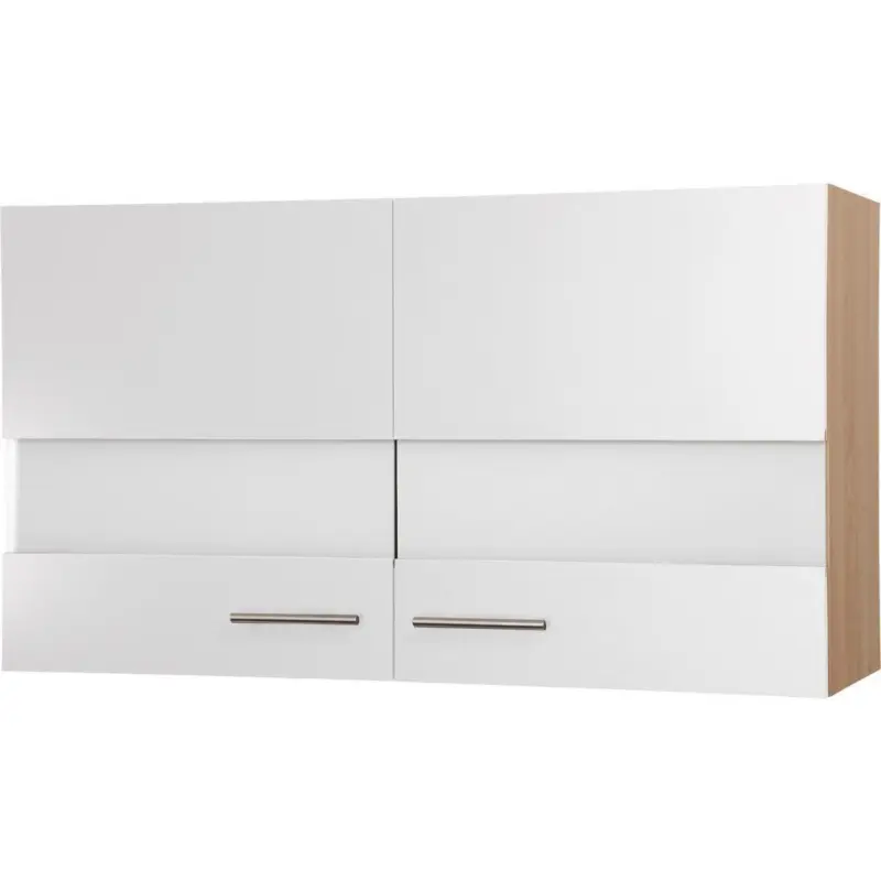 K&Uuml;CHENOBERSCHRANK Merle Wei&szlig;/Eiche Dekor B:100cm