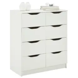 Kommode mit Griffl&ouml;chern B: 80 cm Westphalen, Wei&szlig;