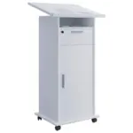 M&ouml;belix Stehpult mit Stauraum B: 60 cm H: 120 cm Meeta, Wei&szlig;