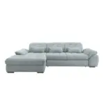 M&ouml;belix Ecksofa mit Bettkasten Rigatti Blau S: 184x314 cm