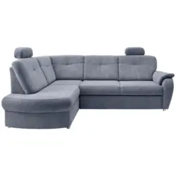 ECKSCHLAFSOFA Rosali, Hellblau S: 180x264 cm