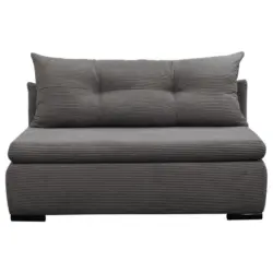 2-Sitzer-Sofa Yellow mit Schlaffunktion Grau Cord