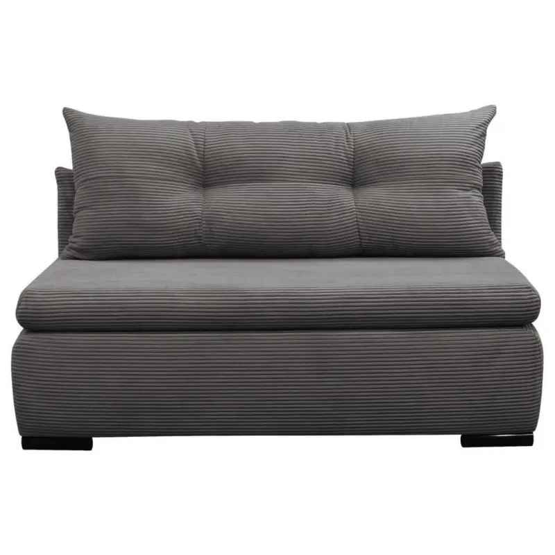 2-Sitzer-Sofa Yellow mit Schlaffunktion Grau Cord