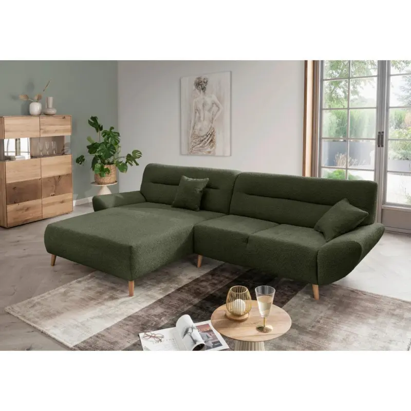 ECKSOFA Drago, Waldgr&uuml;n S: 166x290 cm