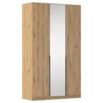 M&ouml;belix Dreht&uuml;renschrank mit Spiegel 136 cm Alabama, Eiche