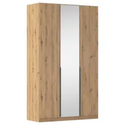 Dreht&uuml;renschrank mit Spiegel 136 cm Alabama, Eiche