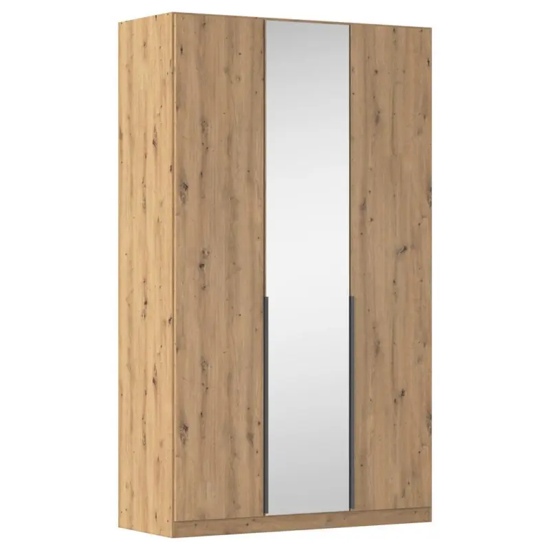 Dreht&uuml;renschrank mit Spiegel 136 cm Alabama, Eiche