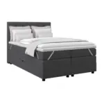 M&ouml;belix Boxspringbett Elio Graphitfarben 140x200 cm H3