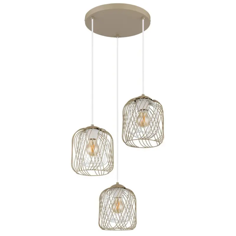 H&auml;ngeleuchte Dichti D: 39,4 cm Creme Wei&szlig; Sandfarben