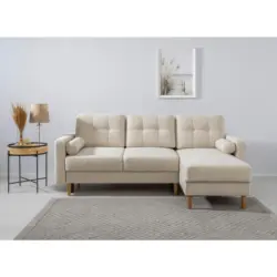 ECKSOFA Noret, Wei&szlig; S: 223x157 cm