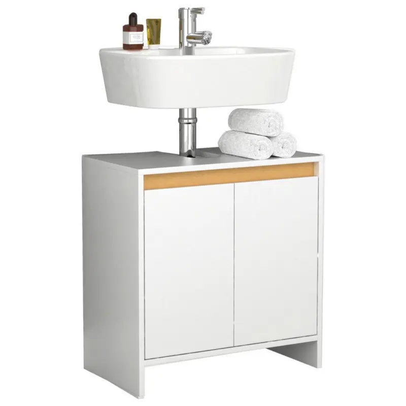 WASCHBECKENUNTERSCHRANK Malira Wei&szlig;/Eiche Dekor B:58cm
