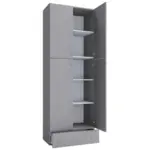 M&ouml;belix Dreht&uuml;renschrank B: 70 cm Lona XXL Grau