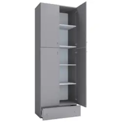 Dreht&uuml;renschrank B: 70 cm Lona XXL Grau