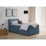 M&ouml;belix Boxspringbett mit Bettkasten Nida 120x200 cm Blaugrau