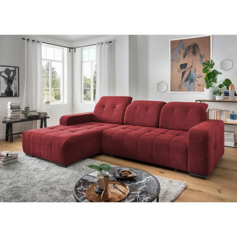 ECKSOFA Vicari Rot S: 292x185 cm