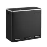 M&ouml;belix ABFALLSAMMLER Schwarz, Silberfarben B: 61 cm