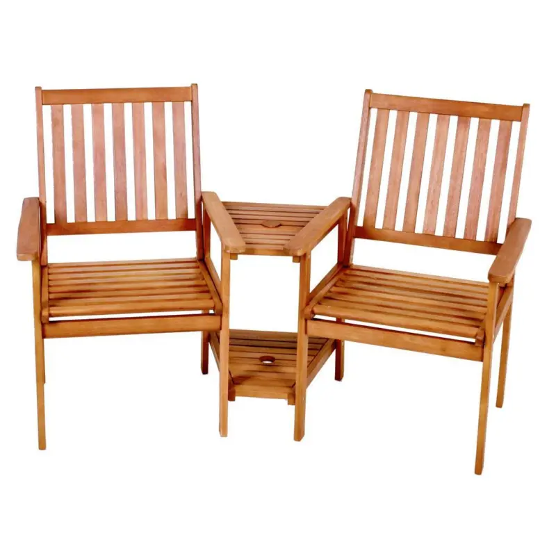 Gartenm&ouml;bel Set 3--Teilig Edison aus Eukalyptusholz