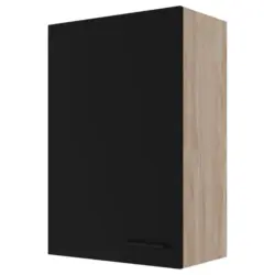 K&uuml;chenoberschrank Capri Eiche/Schwarz B: 60 cm