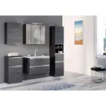 M&ouml;belix Badm&ouml;bel-Set 3--Teilig. inkl. LED Arezzo B: 60cm, Eiche Dekor