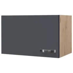K&uuml;chenoberschrank Shadow 60 cm Grau/Eiche Dekor 1 Dreht&uuml;r