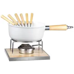 Fondue-Set 6 Gabeln Edelstahl