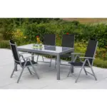 M&ouml;belix Gartenm&ouml;bel Set 5--Teilig. Amalfi aus Metall/Textil