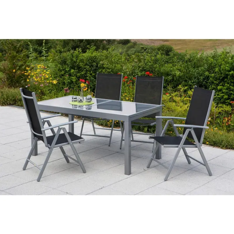 Gartenm&ouml;bel Set 5--Teilig. Amalfi aus Metall/Textil