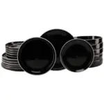 M&ouml;belix Tafelservice Nordic Gourmet Schwarz, 6 Pers., 18-Teilig