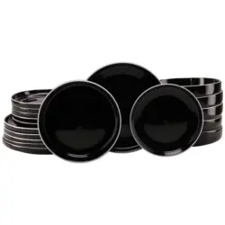 Tafelservice Nordic Gourmet Schwarz, 6 Pers., 18-Teilig