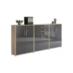 M&ouml;belix Aktenschrank Office Edition Anthr. HG/Eiche D. B: 253,2cm