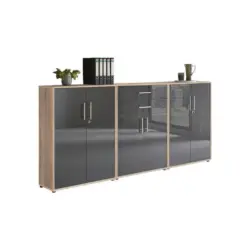 Aktenschrank Office Edition Anthr. HG/Eiche D. B: 253,2cm