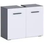 M&ouml;belix Waschbeckenunterschrank Pearl New Snol 111, anthrazit/Wei&szlig;