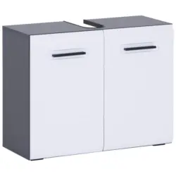 Waschbeckenunterschrank Pearl New Snol 111, anthrazit/Wei&szlig;