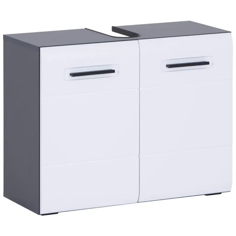 Waschbeckenunterschrank Pearl New Snol 111, anthrazit/Wei&szlig;