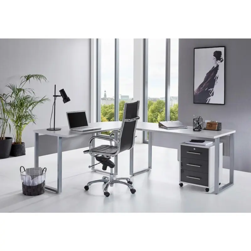 B&uuml;ro Office Edition Set Grau/Anthrazit