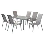 M&ouml;belix Gartengarnitur 7--Teilig Di Lusso aus Aluminium