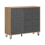 M&ouml;belix HIGHBOARD Prisma, Anthrazit B: 110 cm