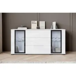 Kommode Caro Wei&szlig; B: 150 cm