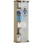M&ouml;belix Medizinschrank Gusal XXL Eiche Dekor 31x92cm versperrbar